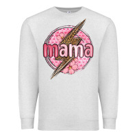 Oatmeal Heather mama lightning bolt valentine s day Premium Sweatshirt - MaliasSmallBusiness