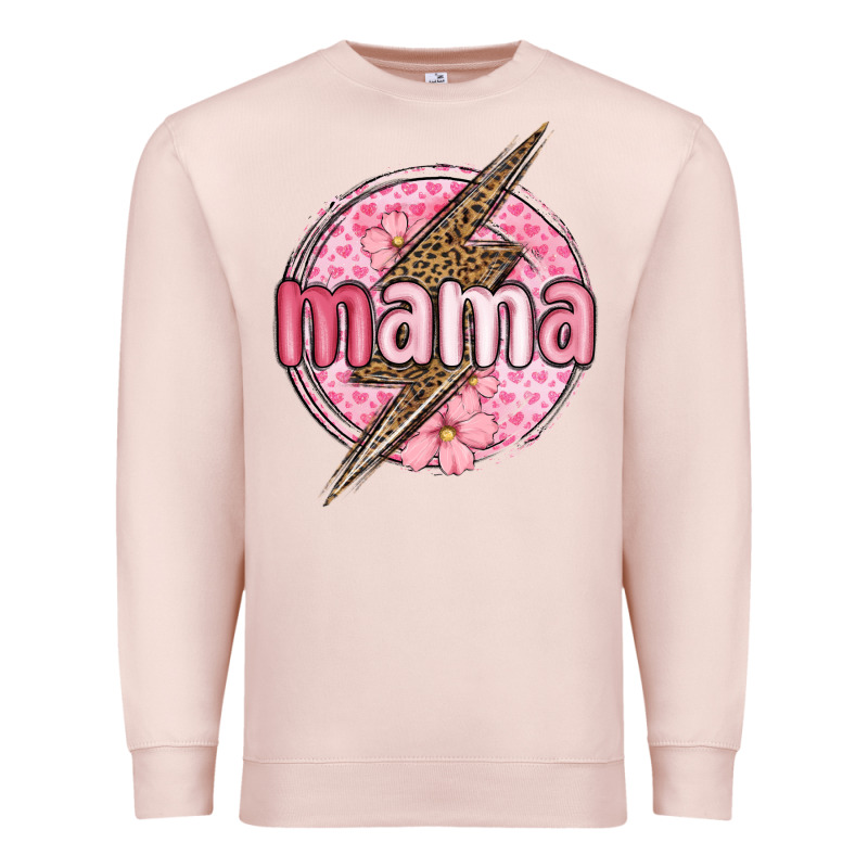 Mama Lightning Bolt Valentine S Day Premium Sweatshirt by MaliasSmallBusiness | Teevron