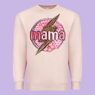 Mama Lightning Bolt Valentine S Day Premium Sweatshirt Designed By Maliassmallbusiness