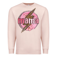Pale Pink mama lightning bolt valentine s day Premium Sweatshirt - MaliasSmallBusiness