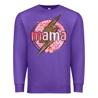 Purple mama lightning bolt valentine s day Premium Sweatshirt - MaliasSmallBusiness