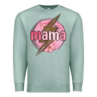 Seafoam mama lightning bolt valentine s day Premium Sweatshirt - MaliasSmallBusiness