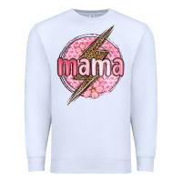 White mama lightning bolt valentine s day Premium Sweatshirt - MaliasSmallBusiness