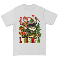 Dove Grey Christmas Louisiana Premium Tee - BarkalooDesign