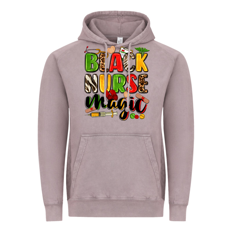 Black Nurse Magic Vintage Hoodie by Zillion Design Studio | Teevron