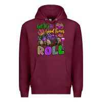 Burgundy let the good times roll with mardi gras monster tr Premium Hoodie - LillyAllenDesigns