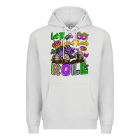 Dove Grey let the good times roll with mardi gras monster tr Premium Hoodie - LillyAllenDesigns