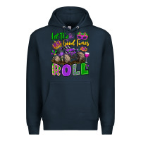 Navy let the good times roll with mardi gras monster tr Premium Hoodie - LillyAllenDesigns