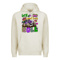 Oatmeal Heather let the good times roll with mardi gras monster tr Premium Hoodie - LillyAllenDesigns