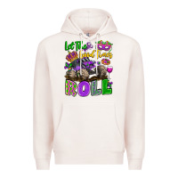 Pale Pink let the good times roll with mardi gras monster tr Premium Hoodie - LillyAllenDesigns