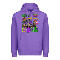 Purple let the good times roll with mardi gras monster tr Premium Hoodie - LillyAllenDesigns