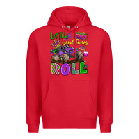 Red let the good times roll with mardi gras monster tr Premium Hoodie - LillyAllenDesigns