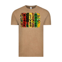Vintage Coffee junetheenth black livesmatter brush stroke Vintage Tee - HRA Design Shop