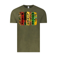 Vintage Olive junetheenth black livesmatter brush stroke Vintage Tee - HRA Design Shop