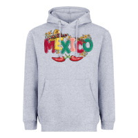 Heather Grey mexico Heavyweight Hoodie - MaliasSmallBusiness