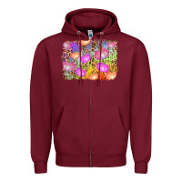 Burgundy colourful pumpkin background Zipper Hoodie - AdoDesignShop