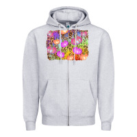 Heather Grey colourful pumpkin background Zipper Hoodie - AdoDesignShop