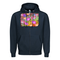 Navy colourful pumpkin background Zipper Hoodie - AdoDesignShop