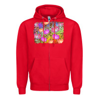 Red colourful pumpkin background Zipper Hoodie - AdoDesignShop