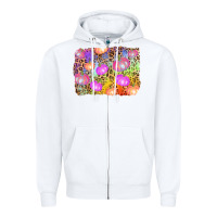 White colourful pumpkin background Zipper Hoodie - AdoDesignShop