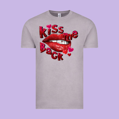 Kiss Me Back Vintage Tee Designed By Fadigitalartstudio