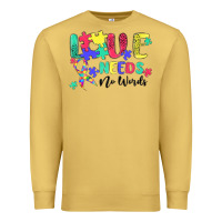 Love Needs No Words Autism Premium Sweatshirt | Teevron