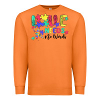 Carrot love needs no words autism Premium Sweatshirt - MaliasSmallBusiness