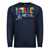 Navy love needs no words autism Premium Sweatshirt - MaliasSmallBusiness