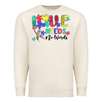 Sandshell love needs no words autism Premium Sweatshirt - MaliasSmallBusiness
