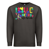 Smoke love needs no words autism Premium Sweatshirt - MaliasSmallBusiness