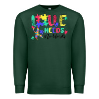 Sports Green love needs no words autism Premium Sweatshirt - MaliasSmallBusiness
