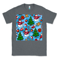 Charcoal Heather christmas trees and snow seamless pattern Classic Tee - BundleAndBundleShop