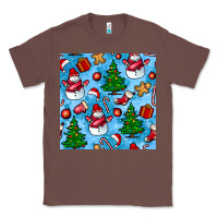 Chestnut christmas trees and snow seamless pattern Classic Tee - BundleAndBundleShop