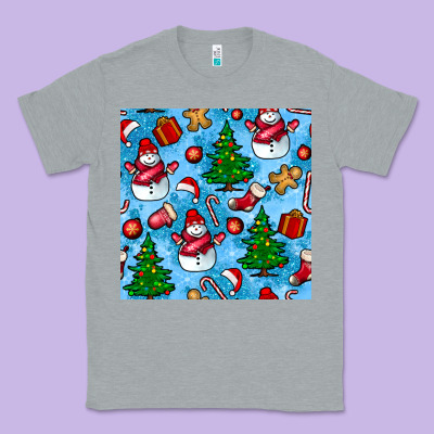 Christmas Trees And Snow Seamless Pattern Classic Tee Designed By Bundleandbundleshop