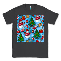 Smoke christmas trees and snow seamless pattern Classic Tee - BundleAndBundleShop