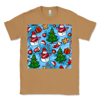 Toasted Coconut christmas trees and snow seamless pattern Classic Tee - BundleAndBundleShop