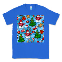 True Royal christmas trees and snow seamless pattern Classic Tee - BundleAndBundleShop