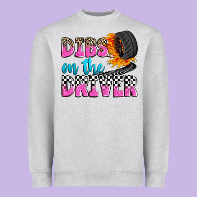 Dibs On The Driver Heavyweight Sweatshirt Designed By Zillion Design Studio