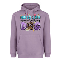 Lavender hello i am obsessed with my dog Heavyweight Hoodie - MaliasSmallBusiness