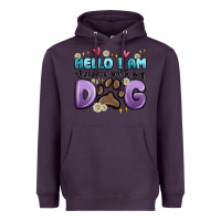 Plum hello i am obsessed with my dog Heavyweight Hoodie - MaliasSmallBusiness