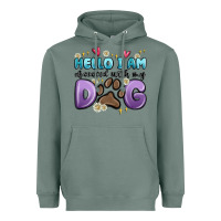 Sage hello i am obsessed with my dog Heavyweight Hoodie - MaliasSmallBusiness