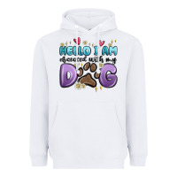 White hello i am obsessed with my dog Heavyweight Hoodie - MaliasSmallBusiness