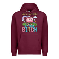 Burgundy your anxiety is a lying bitch Premium Hoodie - LillyAllenDesigns