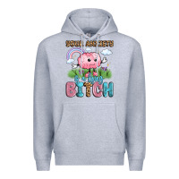 Heather Grey your anxiety is a lying bitch Premium Hoodie - LillyAllenDesigns
