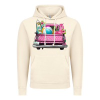 Vintage Artic summer pink truck beach Vintage Hoodie - texasbilliewilder