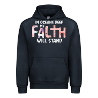 Navy Oceans Deep My Faith Will Stand Urban Hoodie - Bettercallsaul