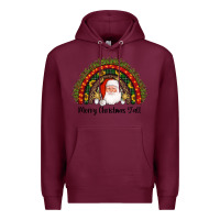 Burgundy merry christmas y'all santa rainbow Premium Hoodie - AdoDesignShop
