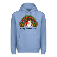 Colony Blue merry christmas y'all santa rainbow Premium Hoodie - AdoDesignShop