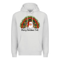 Dove Grey merry christmas y'all santa rainbow Premium Hoodie - AdoDesignShop