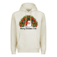 Oatmeal Heather merry christmas y'all santa rainbow Premium Hoodie - AdoDesignShop